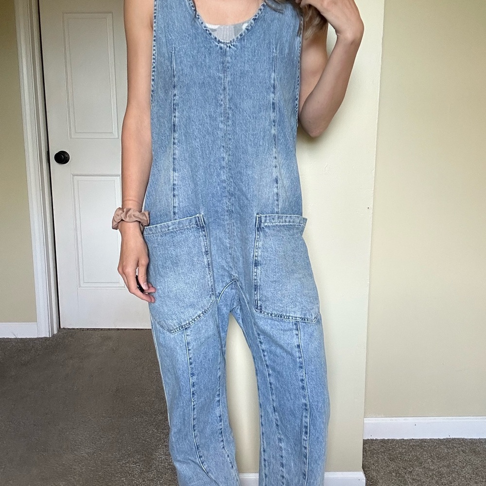 We The Free | Blue Denim Overalls